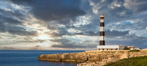 Minorca Isle Espanha Circa Agosto 2020 Farol Artrutx Cênico Pôr — Fotografia de Stock