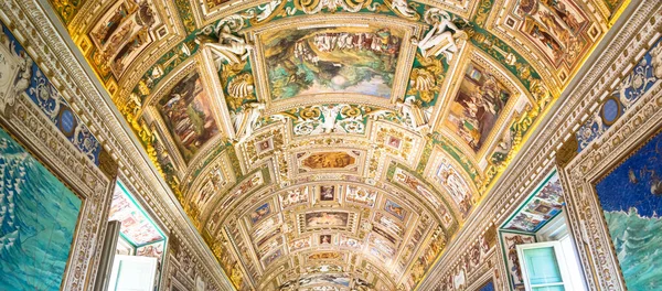 Rom Vatikanischer Staaten Circa August 2020 Perspektivische Ansicht Der Landkartengalerie — Stockfoto
