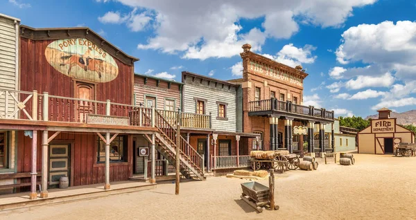 Almeria Spagna Circa Agosto 2020 Vintage Far West Town Con — Foto Stock