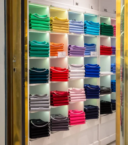 Polo Shirt Shop Interior Fashion Store — Stock Photo, Image