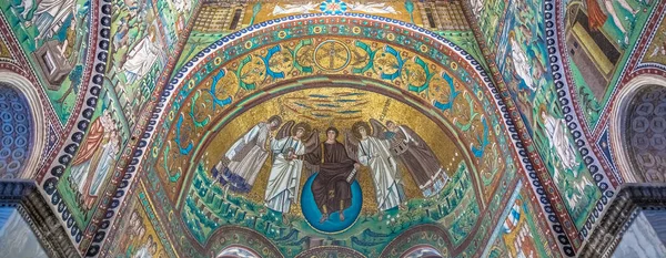 Ravenna Itália Circa Agosto 2020 Mosaico Histórico Bizantino Basílica São — Fotografia de Stock