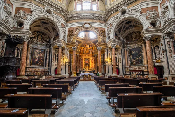 Turín Italia Circa Mayo 2021 Interior Barroco Antiguo Con Decoración —  Fotos de Stock