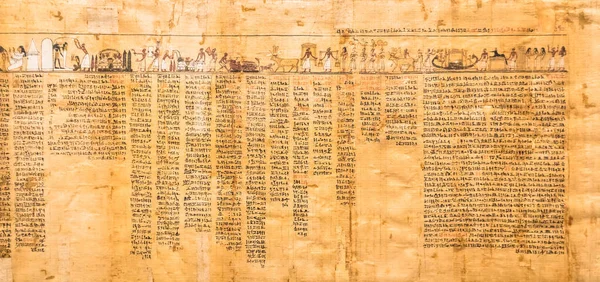 Turin Italie Circa Mai 2021 Papyrus Égyptien Antique Avec Texte — Photo