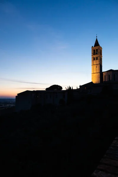 Kerk Assisi Dorp Umbrië Italië Stad Beroemd Belangrijkste Italiaanse Sint — Stockfoto