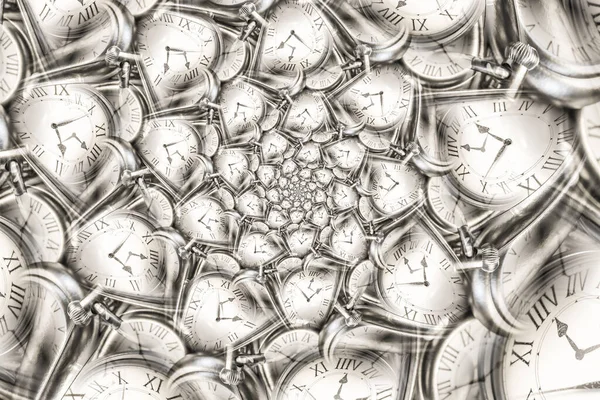 无限大的钟摆螺旋式下降效应背景 与时间和截止日期有关的概念的摘要设计 — 图库照片