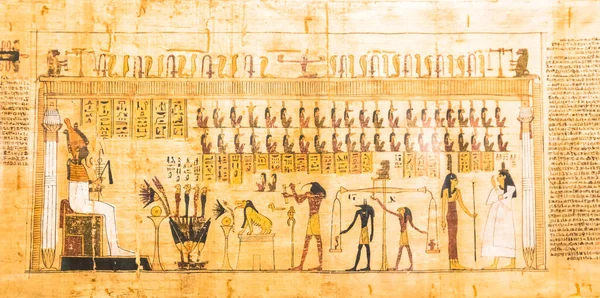 Turin Italien Circa Mai 2021 Altägyptisches Papyrus Mit Hieroglyphischem Grabstein — Stockfoto