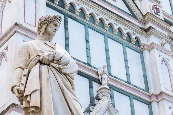 Estátua Dante Alighieri Florença Região Toscana Itália — Fotografia de Stock