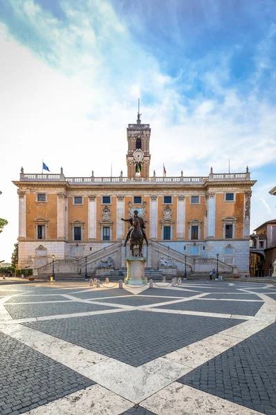 Roma Italia Circa Agosto 2020 Piazza Del Campidoglio Realizzato Michelangelo — Foto Stock