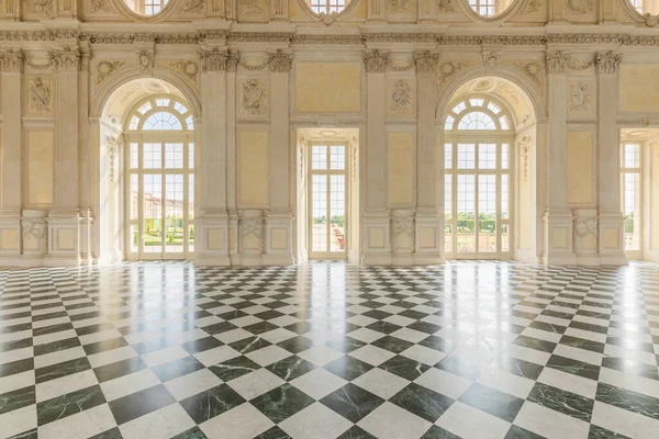 Venaria Reale Italia Circa Maggio 2021 Corridoio Con Pavimento Marmo — Foto Stock