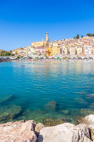 フランスのメントン 2021年8月頃 フランス南部に位置する海岸Azurという名前のフランスのリビエラの景色 — ストック写真