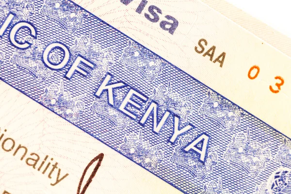 Kenya visa — Stock Photo, Image