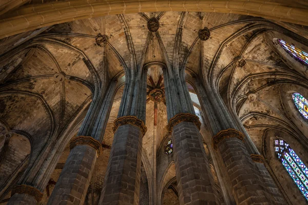 Interno chiesa gotica — Foto Stock