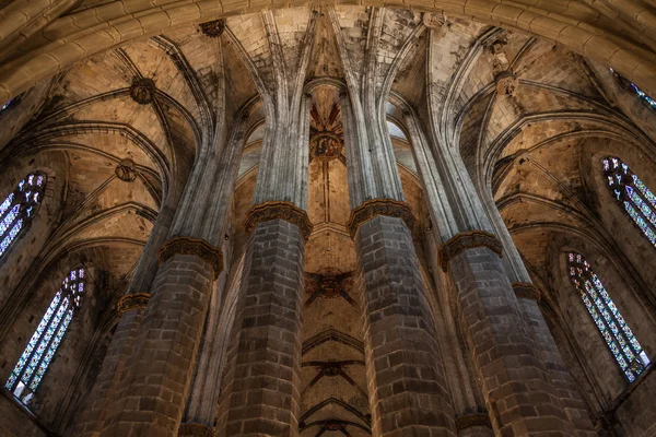 Interno chiesa gotica — Foto Stock