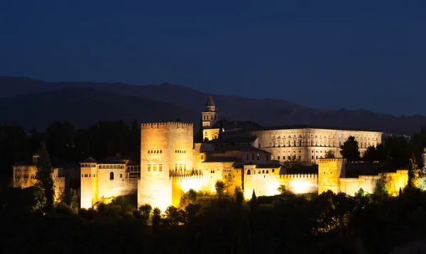 Alhambra de noche — Foto de Stock