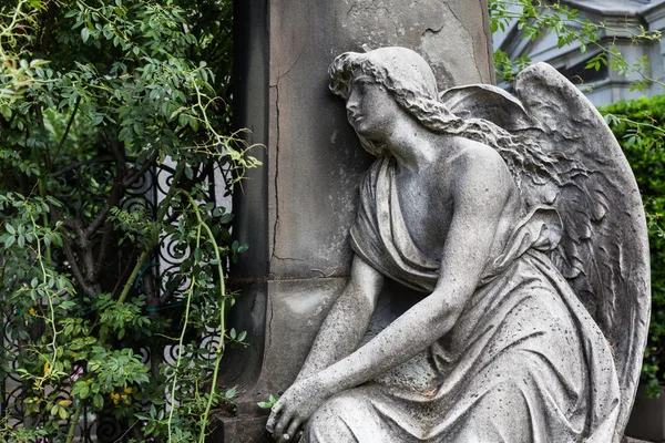 Oude begraafplaats standbeeld — Stockfoto