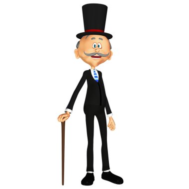 Yaşlı bir beyefendi çizimi