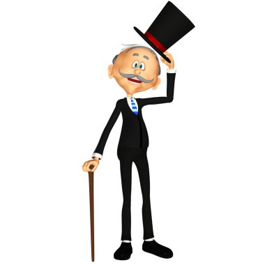 Yaşlı bir beyefendi çizimi