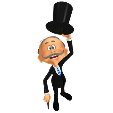 Yaşlı bir beyefendi çizimi