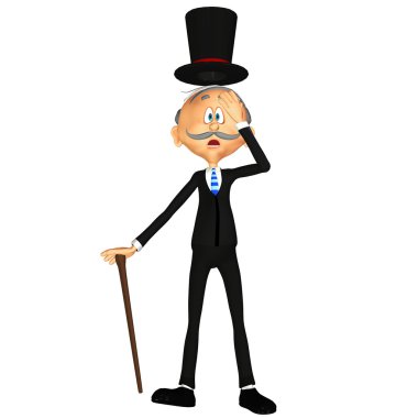 Yaşlı bir beyefendi çizimi