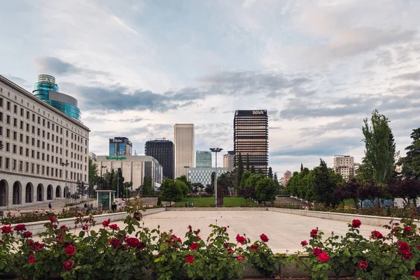 Madrid Mei 2021 Ruime Blik Het Zaken Financiële District Azca — Stockfoto