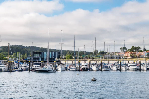 Sanxenxo Spain May 2021 Wide Angle View Beach Sport Port — 스톡 사진