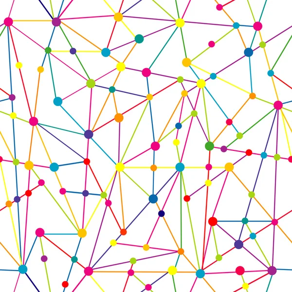 Réseau de lignes et de points — Image vectorielle