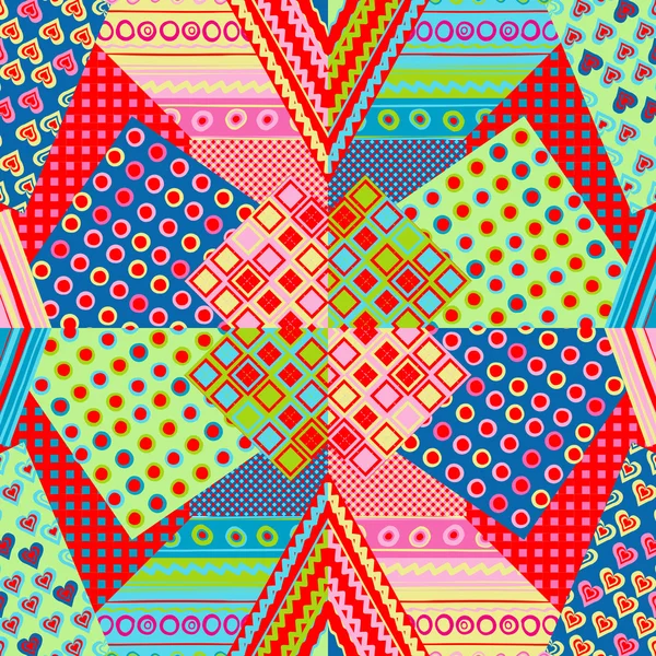 Couverture multicolore patchwork — Image vectorielle