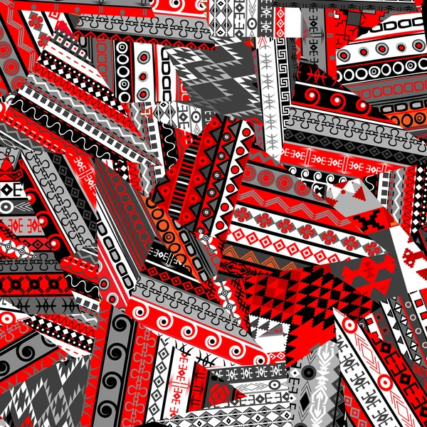 Fond de patchwork ethnique — Image vectorielle