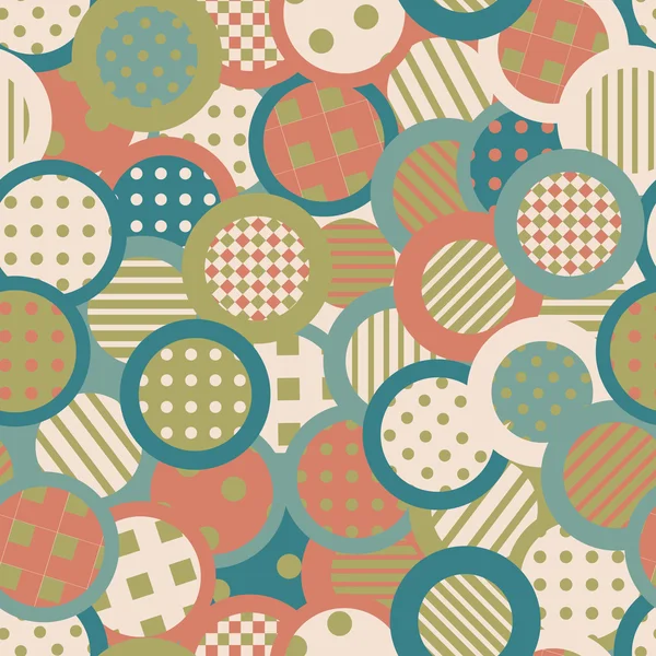 Fond vintage avec des cercles et des formes rondes — Image vectorielle