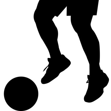 adam ayak siluet topu ile