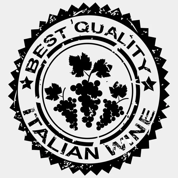 Grunge stamp quality label for Italian wine — Stock Photo, Image