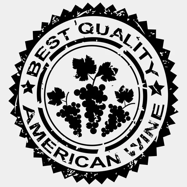 Grunge stamp, quality label for American wine — Stock Photo, Image