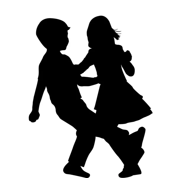 Пара танцующих детей — стоковое фото