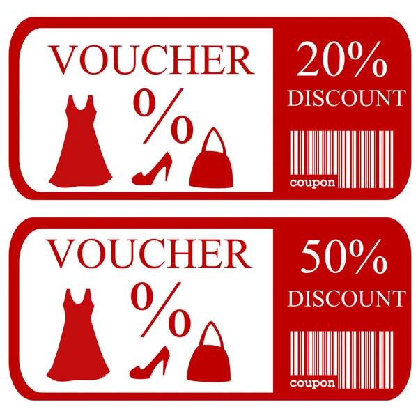 Set of discount vouchers — Stock Photo, Image