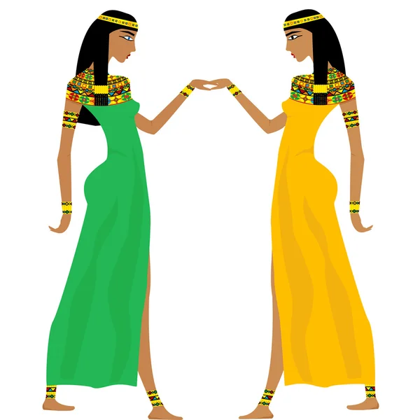 Ancient Egyptian women dancing — Stock Photo, Image