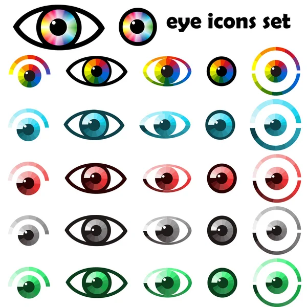 Set di occhi icone e simboli — Foto Stock