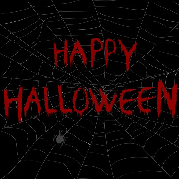 Halloween-Illustration mit Spinnennetz im Dunkeln — Stockfoto