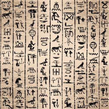 Egyptian hieroglyphics clipart