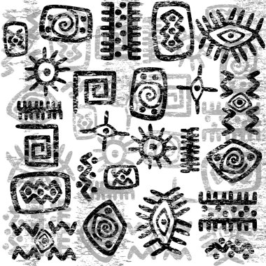 Grunge Afrika sembolleri