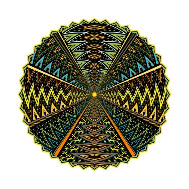 Yuvarlak geometrik motif