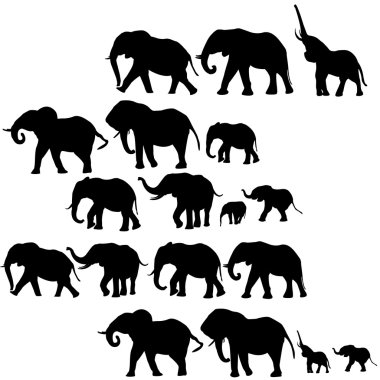 Background with elephants