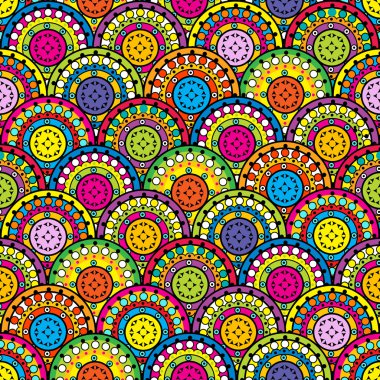 colored oriental ornaments clipart