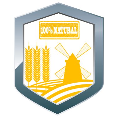 Bütün tahıl ile gümüş kalkan