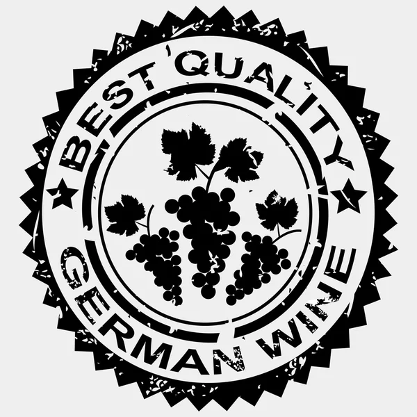 Stamp for German wine — Stock Vector