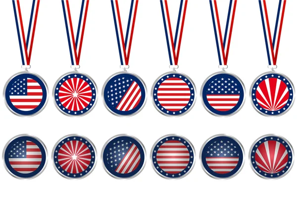 アメリカ メダル — ストックベクタ