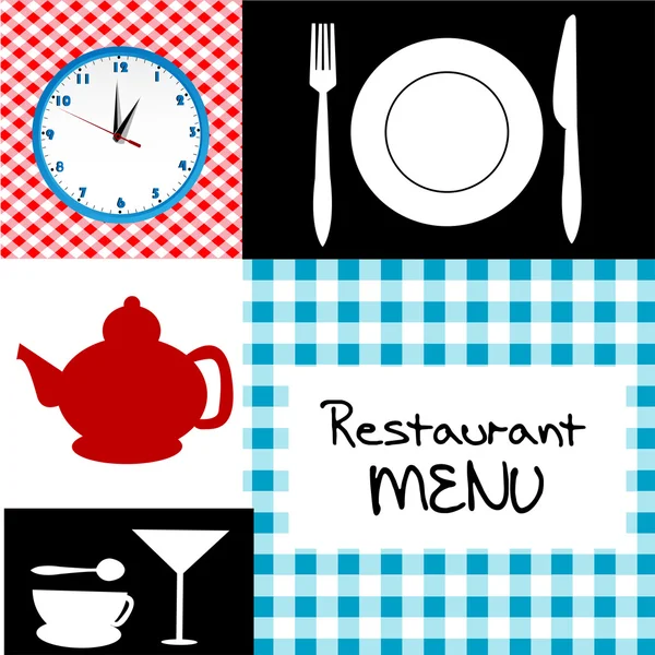复古餐厅的菜单 — 图库矢量图片