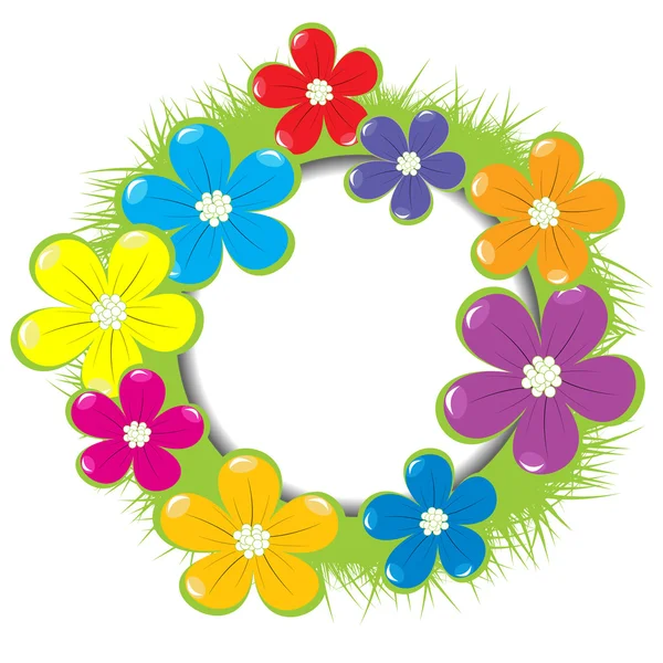 Marco floral de primavera — Vector de stock