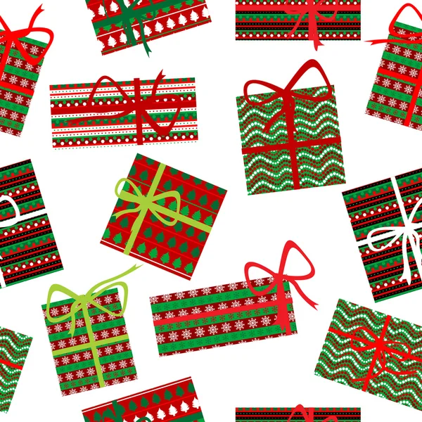 Cajas de regalo de Navidad — Vector de stock