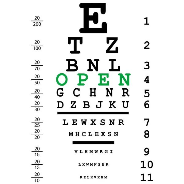 Ensayo ocular óptico — Archivo Imágenes Vectoriales