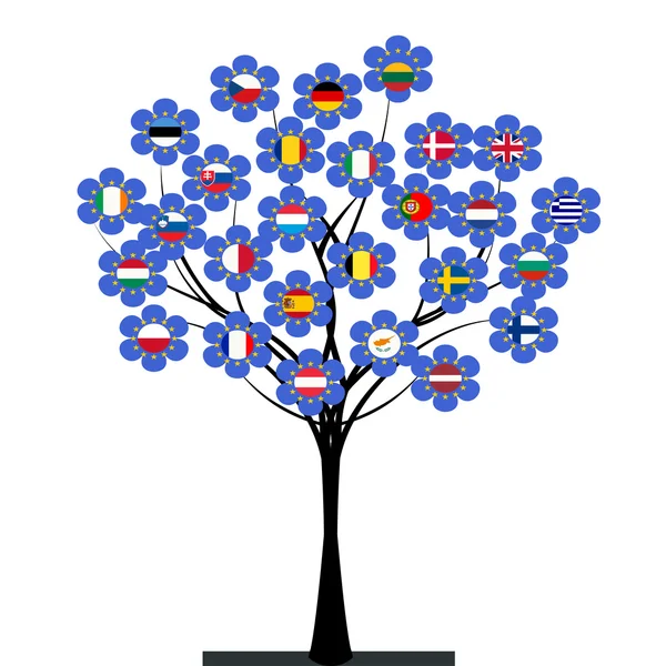 European Union tree — Stock Vector